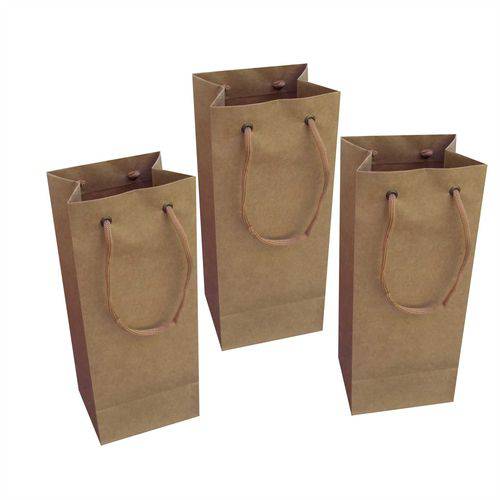 Assistência Técnica, SAC e Garantia do produto Sacola Kraft para Mini Garrafa de Vinho ou Champanhe (11x24x9 Cm) 10 Unidades