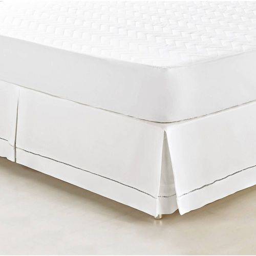 Assistência Técnica, SAC e Garantia do produto Saia Box para Cama Solteiro Supreme Tecido 100% Algodão 180 Fios - Branco