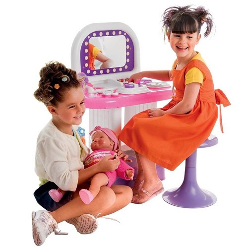 Assistência Técnica, SAC e Garantia do produto Salão de Beleza Infantil com Banquinho 19 Peças 9024 - Bell Toy