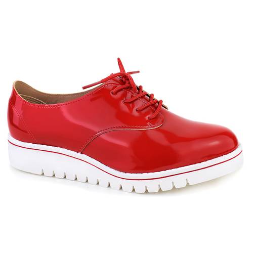 Assistência Técnica, SAC e Garantia do produto Sapato Oxford Feminino 4174.419 Beira Rio - Vermelho Verniz
