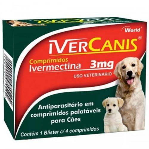 Assistência Técnica, SAC e Garantia do produto Sarnicida para Cães Ivercanis 3mg (Ivermectina) - 4 Comprimidos