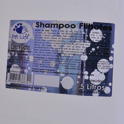 Assistência Técnica, SAC e Garantia do produto Shampoo Filhotes 5 Litros - Pet Life