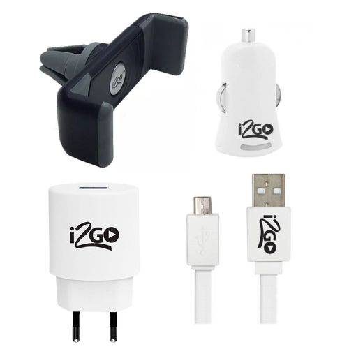 Assistência Técnica, SAC e Garantia do produto Smart Kit Android e Outros I2Go de Carregamento Veicular Suporte Cabo USB Branco