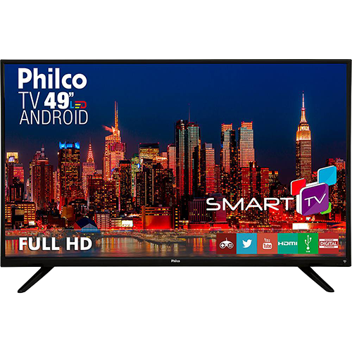 Assistência Técnica, SAC e Garantia do produto Smart TV LED 49" Philco PH49F30DSGWA Full HD com Conversor Digital 2 HDMI 2 USB Wi-Fi