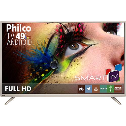 Assistência Técnica, SAC e Garantia do produto Smart TV LED 49" Philco PH49F30DSGWAC Full HD com Conversor Digital 2 HDMI 2 USB Wi-Fi Android