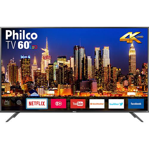 Assistência Técnica, SAC e Garantia do produto Smart TV LED 60" Philco PTV60F90DSWNS Ultra HD 4k com Conversor Digital 3 HDMI 2 USB Wi-Fi Som Surround 60Hz Prata