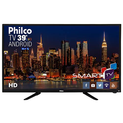 Assistência Técnica, SAC e Garantia do produto Smart TV LED 39" Philco PH39N91DSGWA HD com Conversor Digital 2 HDMI 2 USB Wi-Fi Android