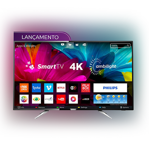 Assistência Técnica, SAC e Garantia do produto Smart TV LED Ambilight 55" Philips 55PUG6212/78 Ultra HD 4k com Conversor Digital 4 HDMI 2 USB Wi-Fi 60Hz - Preto