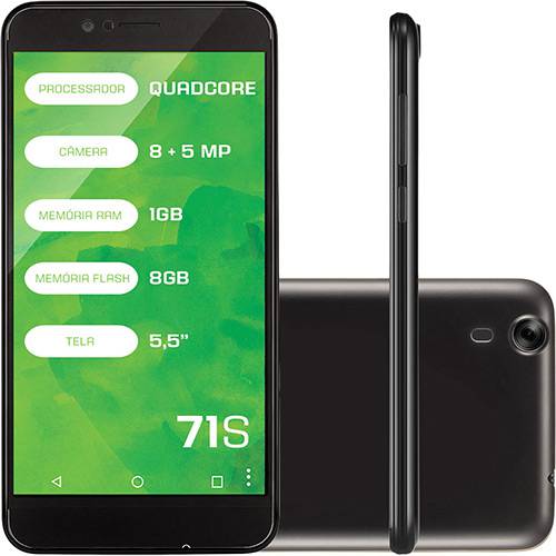 Assistência Técnica, SAC e Garantia do produto Smartphone Mirage 71s Dual Chip Android 5.1 Tela 5.5" Quad Core 8GB 3G Wi-Fi Câmera 8MP - Preto