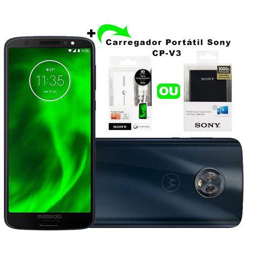 Assistência Técnica, SAC e Garantia do produto Smartphone Motorola Moto G6 32GB Índigo + Carregador Portátil Sony CP-V3