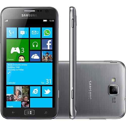 Assistência Técnica, SAC e Garantia do produto Smartphone Samsung Ativ S I8750 Desbloqueado Windows Phone Tela 4.8" 16GB 3G Wi-Fi Câmera 8MP - Prata