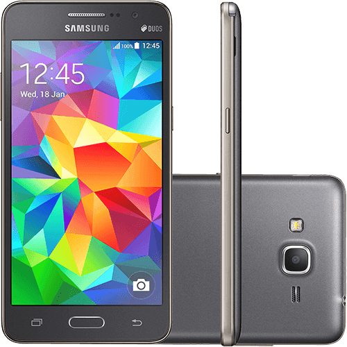 Assistência Técnica, SAC e Garantia do produto Smartphone Samsung Galaxy Gran Prime Duos Chip Desbloqueado Claro Android 4.4 Kit Kat Tela 5" 8GB 3G Câmera 8MP - Cinza