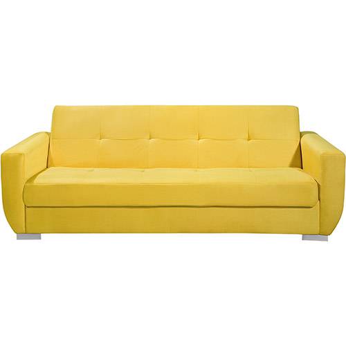 Assistência Técnica, SAC e Garantia do produto Sofá-Cama 3 Lugares Amsterdã Suede Amarelo Brilho Ovo - Pelmex