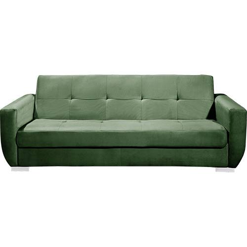 Assistência Técnica, SAC e Garantia do produto Sofá-Cama 3 Lugares Amsterdã Suede Verde - Pelmex