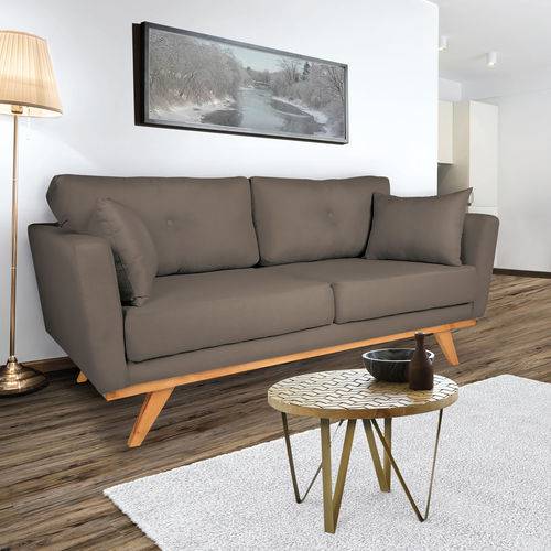 Assistência Técnica, SAC e Garantia do produto Sofá 3 Lugares Belle Suede Taupe - Silla