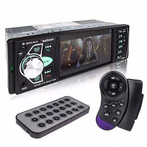 Assistência Técnica, SAC e Garantia do produto Som Automotivo Exbom PMCC-D41C - MP5 Player, Tela 4'', Bluetooth, Rádio FM, USB e SD, Controle de Volante