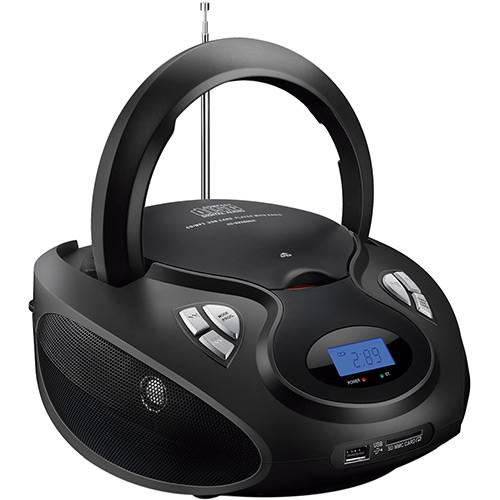 Assistência Técnica, SAC e Garantia do produto Som Portátil Boombox Multilaser SP178 5 em 1 Bivolt com Entradas USB Leitor de CD e Rádio FM Preto