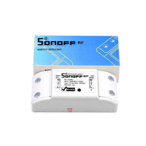 Assistência Técnica, SAC e Garantia do produto SONOFF RF + WiFi Smart Switch com Controle 433 MHz, Compativel com ALEXA, GOOGLE ASSISTENT, NEST