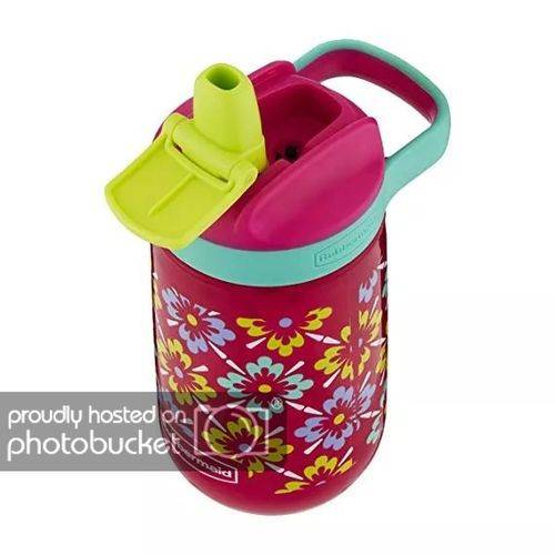 Assistência Técnica, SAC e Garantia do produto Squeeze Garrafa Infantil Rubbermaid 414ml Leak Proof - Rosa