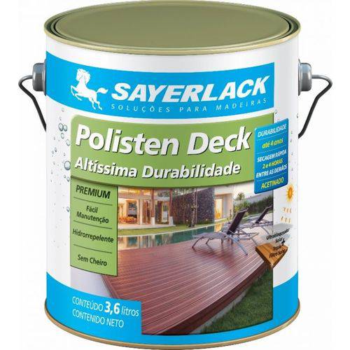 Assistência Técnica, SAC e Garantia do produto Stain Polisten Deck Acetinado Natural 3,6L Sayerlack