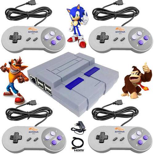 Assistência Técnica, SAC e Garantia do produto Super Nintendo Mini Multijogos Raspberry Pi3 + 9000 Games + 4 Controles + HDMI