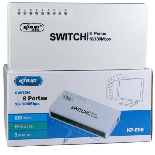 Assistência Técnica, SAC e Garantia do produto Switch 8 Portas Kp-e08 Knup 10/100mbps Hub Rede