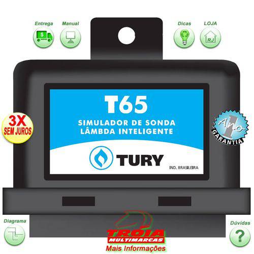Assistência Técnica, SAC e Garantia do produto T65 Simulador de Sonda Lambda Inteligente TURY GAS