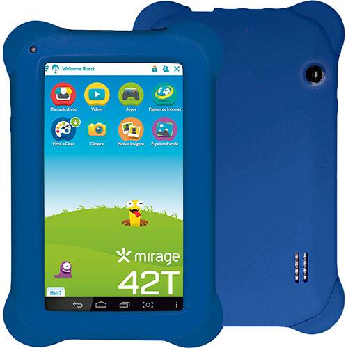 Assistência Técnica, SAC e Garantia do produto Tablet Mirage Infantil 42T 8GB Wi-Fi Tela 7" Android 4.4 Quad Core - Azul