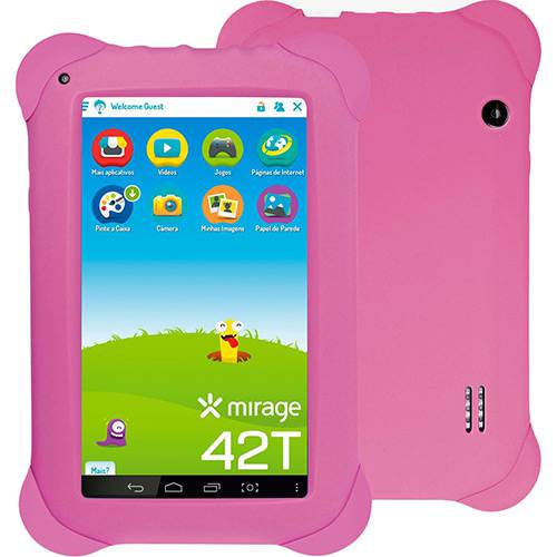 Assistência Técnica, SAC e Garantia do produto Tablet Mirage Infantil 42T 8GB Wi-Fi Tela 7" Android 4.4 Quad Core - Rosa