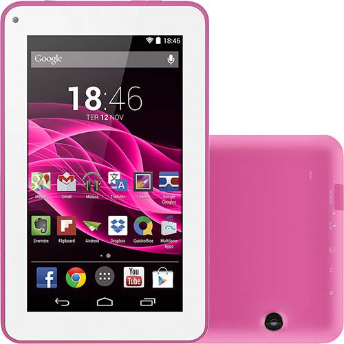 Assistência Técnica, SAC e Garantia do produto Tablet Multilaser ML Supra 8GB Wi-Fi Tela 7" Android 4.4 Quad Core - Rosa