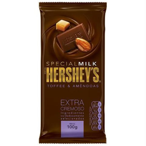 Assistência Técnica, SAC e Garantia do produto Tablete Chocolate Special Milk Toffee Amêndoas 100g - Hersheys