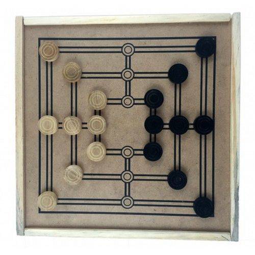 Assistência Técnica, SAC e Garantia do produto Tabuleiro de Dama e Trilha Peças de Madeira Pangué Asj1149 MDF