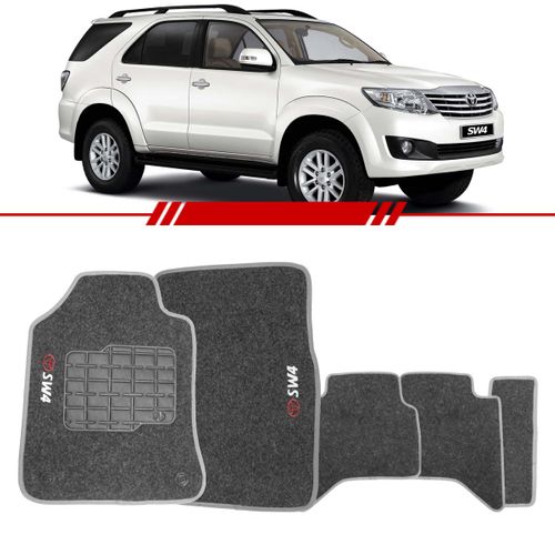 Assistência Técnica, SAC e Garantia do produto Tapete Carpete Grafite Hilux Sw4 2012 a 2014 Logo Bordado 2 Lados Dianteiro