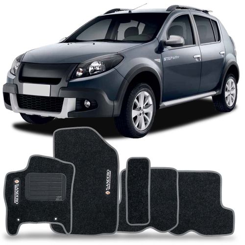 Assistência Técnica, SAC e Garantia do produto Tapete Carpete Grafite Renault Sandero Stepway 2010 2011 2012 2013 2014 Vulcanizado