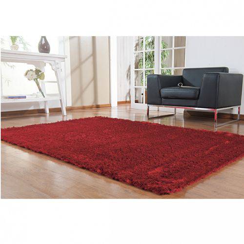 Assistência Técnica, SAC e Garantia do produto Tapete Clássico Liso Silk Shaggy Niazitex 2,00mx3,00m Vermelho