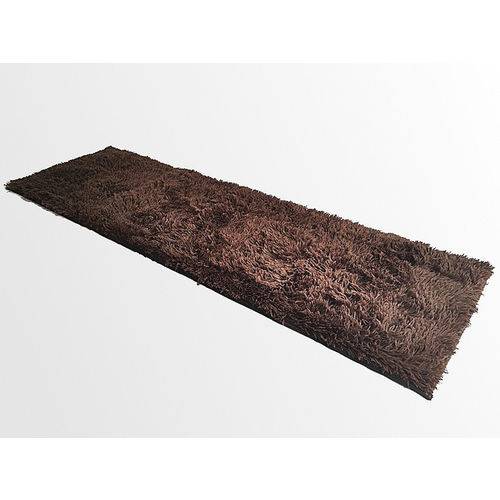 Assistência Técnica, SAC e Garantia do produto Tapete Saturs Shaggy Pelo Alto Marrom - 60 X 180 Cm Tapete para Sala e Quarto