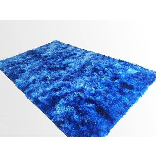 Assistência Técnica, SAC e Garantia do produto Tapete Saturs Shaggy Pelo Alto Mesclado Azul - 60 X 180 Cm Tapete para Sala e Quarto