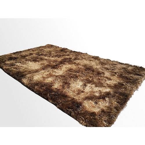 Assistência Técnica, SAC e Garantia do produto Tapete Saturs Shaggy Pelo Alto Mesclado Marrom 120 X 200 Cm Tapete para Sala e Quarto