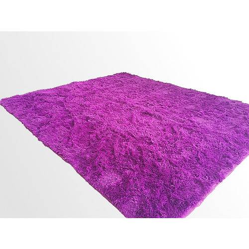 Assistência Técnica, SAC e Garantia do produto Tapete Saturs Shaggy Pelo Alto Roxo - 50 X 100 Cm Tapete para Sala e Quarto