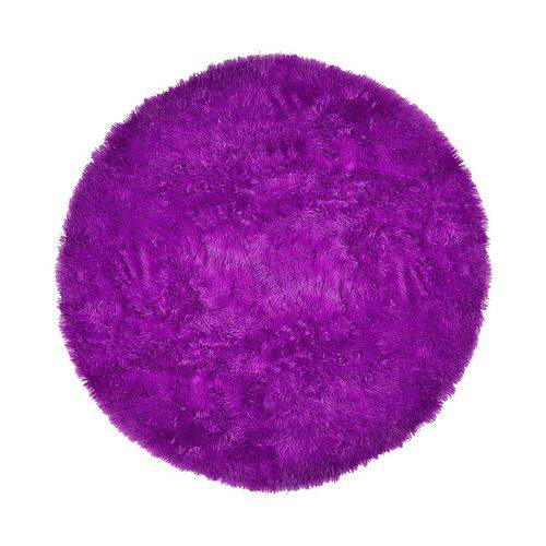 Assistência Técnica, SAC e Garantia do produto Tapete Saturs Shaggy Pelo Alto Roxo Redondo 200 Cm Tapete para Sala e Quarto