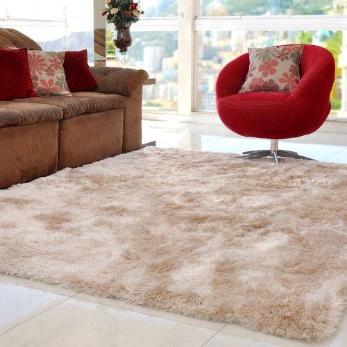 Assistência Técnica, SAC e Garantia do produto Tapete Silk Shaggy Premium Bege 50cm X 1,00m