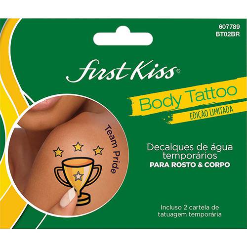 Assistência Técnica, SAC e Garantia do produto Tatuagem para Rosto e Corpo Temporária First Kiss Team Pride