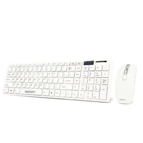 Assistência Técnica, SAC e Garantia do produto Teclado e Mouse S/ Fio Multimídia - BK-S1000 - Exbom - Branco