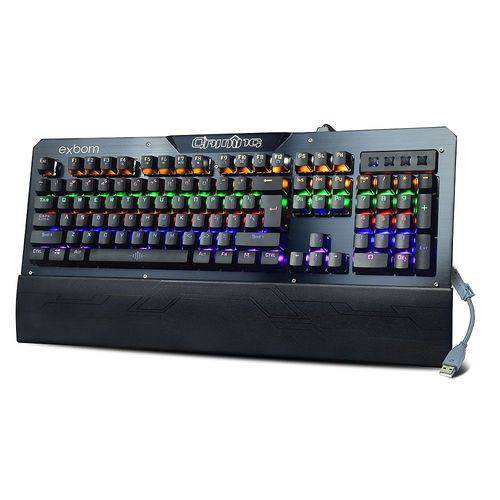 Assistência Técnica, SAC e Garantia do produto Teclado Gamer Mecânico C/ Chroma e Anti-Ghosting para Jogos em Metal- BK-GX1-Exbom-Preto