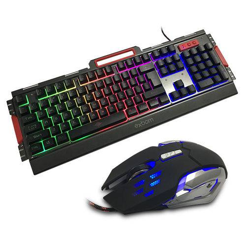 Assistência Técnica, SAC e Garantia do produto Teclado Gamer Semi Mecânico com Acabamento em Metal + Mouse