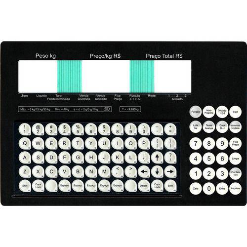 Assistência Técnica, SAC e Garantia do produto Teclado Membrana Balança Toledo Prix 4 Due Preta