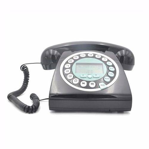 Assistência Técnica, SAC e Garantia do produto Telefone Retrô Vintage Antigo com Identificador de Chamadas Cor Preto
