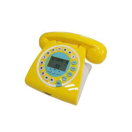 Assistência Técnica, SAC e Garantia do produto Telefone Retrô Vintage com Identificador Cor Amarelo TM 8227