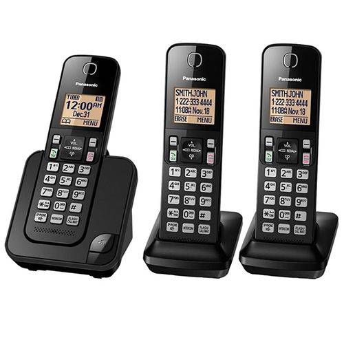 Assistência Técnica, SAC e Garantia do produto Telefone Sem Fio Panasonic Kx-tgc353lab Base + 2 Ramais