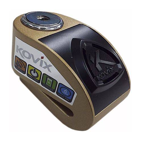 Assistência Técnica, SAC e Garantia do produto Trava de Disco de Freio Moto com Alarme Kovix - Dourada